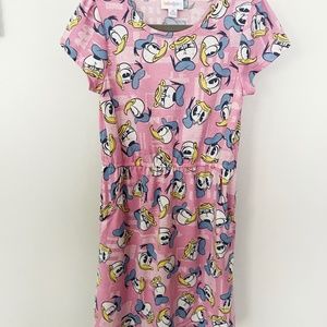 LuLaRoe Disney Donald Duck Mae Dress Size 10